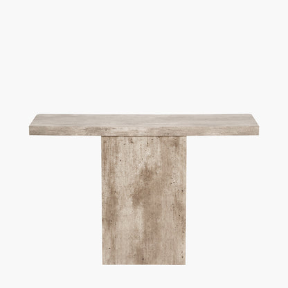Shop the Elkton Concrete Effect Console Table. Perfect for hallways, living rooms, or even behind a sofa. No Assembly Required. Dimensions W120xD40xH76cm. Shop online today at www.nobleandnook.co.uk