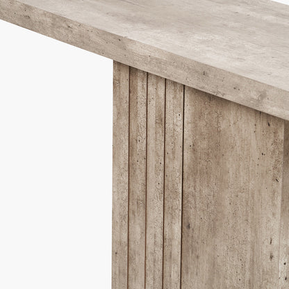 Shop the Elkton Concrete Effect Console Table. Perfect for hallways, living rooms, or even behind a sofa. No Assembly Required. Dimensions W120xD40xH76cm. Shop online today at www.nobleandnook.co.uk