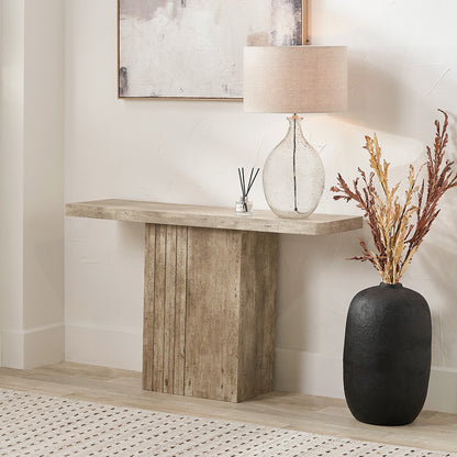 Shop the Elkton Concrete Effect Console Table. Perfect for hallways, living rooms, or even behind a sofa. No Assembly Required. Dimensions W120xD40xH76cm. Shop online today at www.nobleandnook.co.uk
