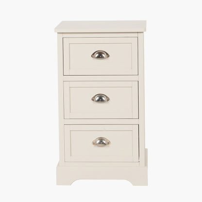 Croft Linen Pine Wood 3 Drawer Unit