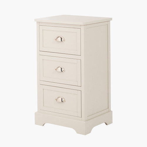 Croft Linen Pine Wood 3 Drawer Unit