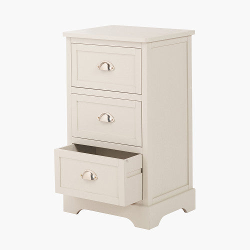 Croft Linen Pine Wood 3 Drawer Unit