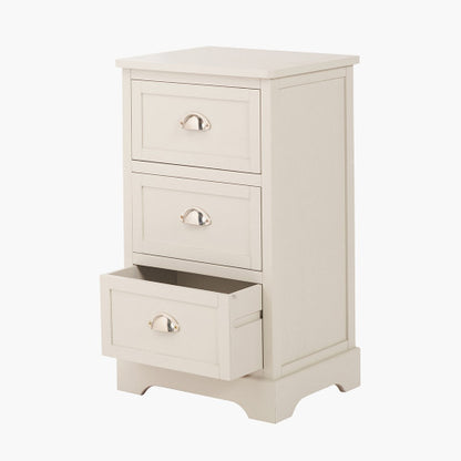 Croft Linen Pine Wood 3 Drawer Unit