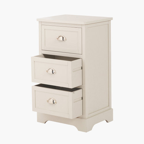 Croft Linen Pine Wood 3 Drawer Unit