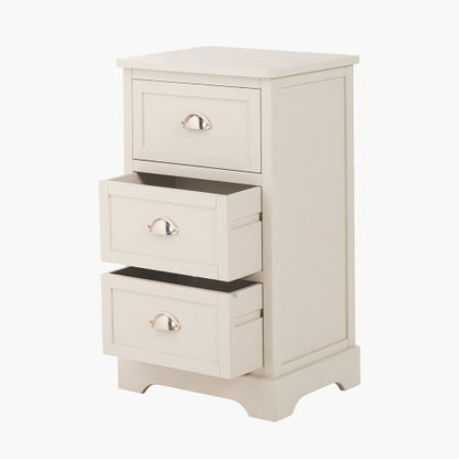 Croft Linen Pine Wood 3 Drawer Unit
