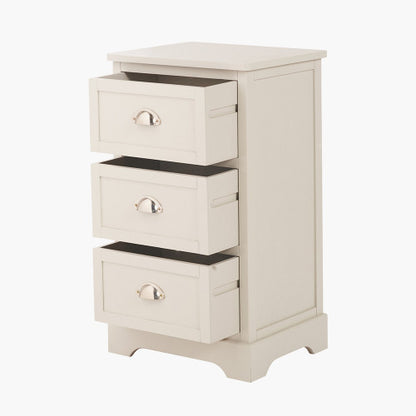 Croft Linen Pine Wood 3 Drawer Unit