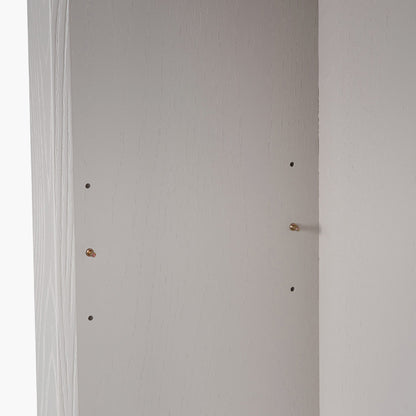 Fairford Parchment White Pine and Oak Wood 5 Shelf Unit