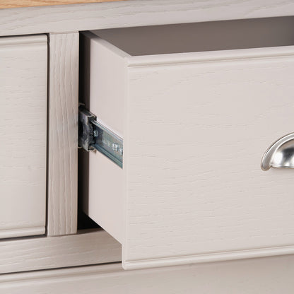Fairford White Pine & Oak 5 Drawer Unit | Country Storage Furniture