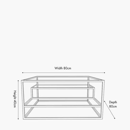 Aleandra Clear Glass and Silver Metal Coffee Table