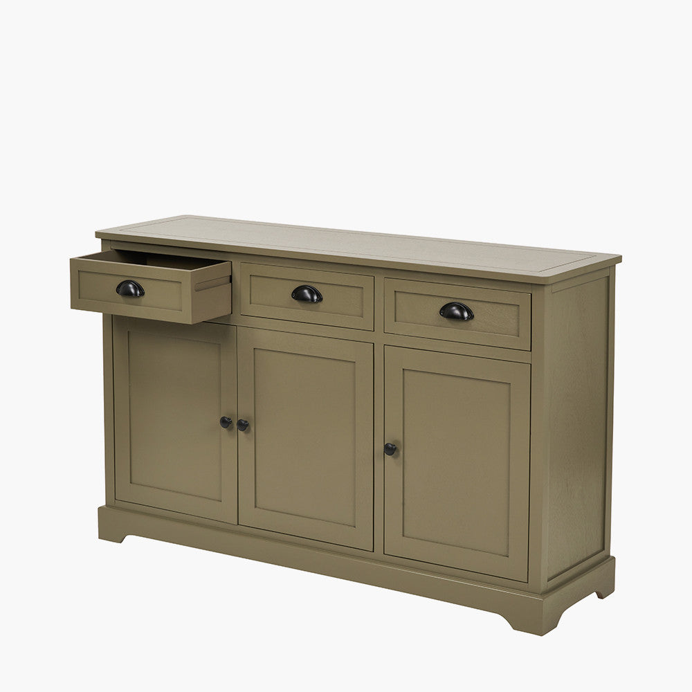 Croft Olive Pine Wood 3 Door 3 Drawer Unit