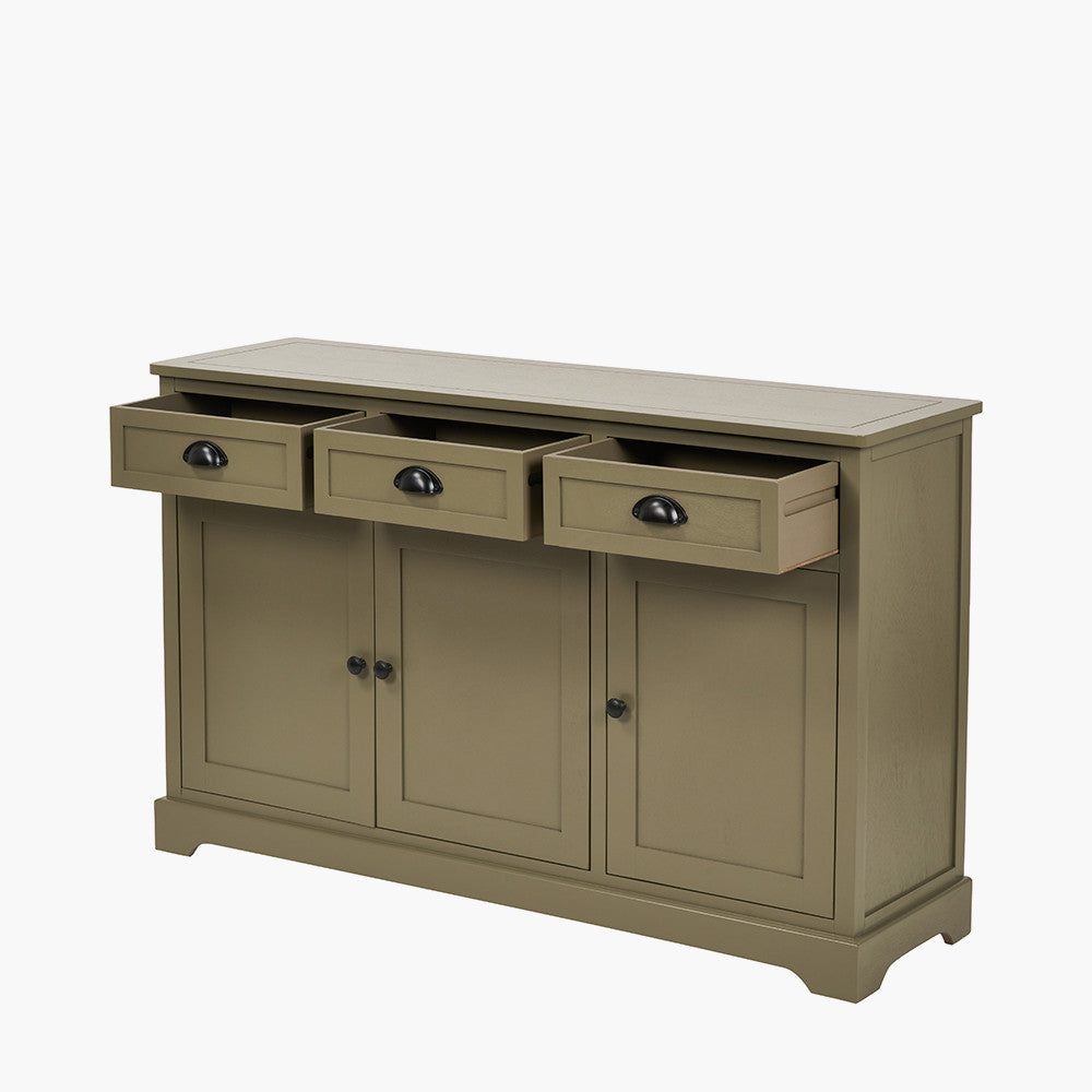 Croft Olive Pine Wood 3 Door 3 Drawer Unit