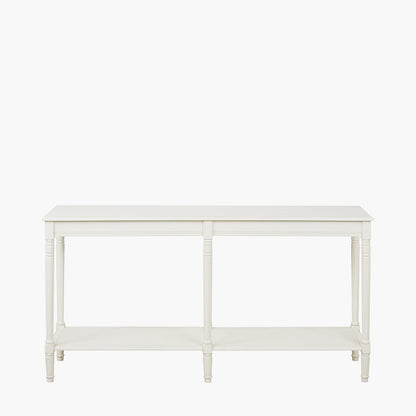 Heritage Elizabeth White Pine Wood Large Console Table