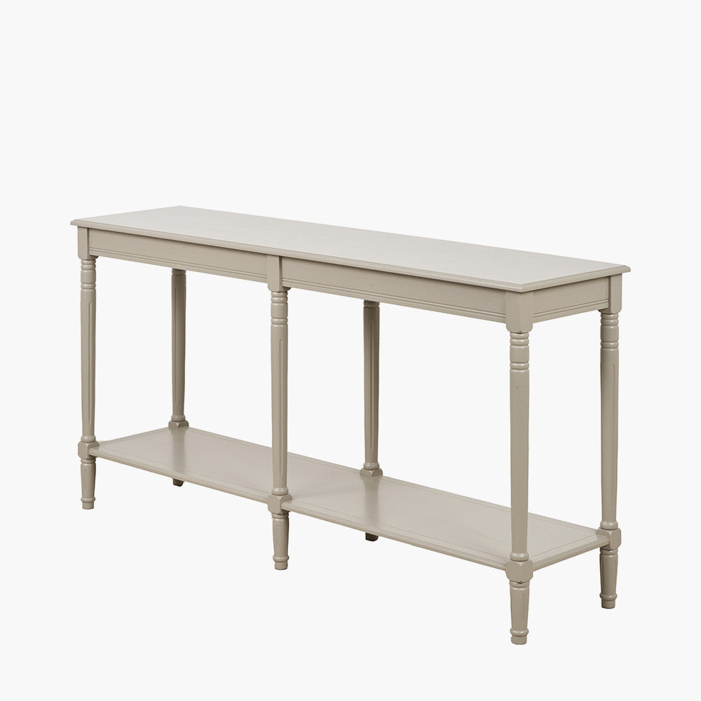 Heritage Putty Pine Wood Large Console Table