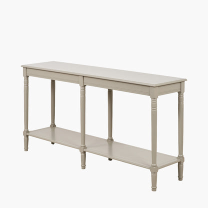 Heritage Putty Pine Wood Large Console Table