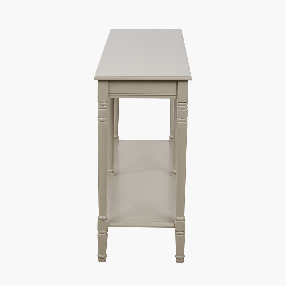 Heritage Putty Pine Wood Large Console Table