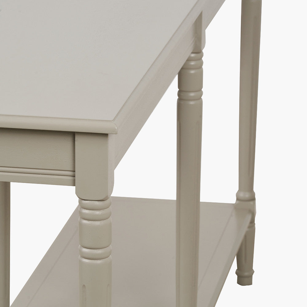 Heritage Putty Pine Wood Large Console Table