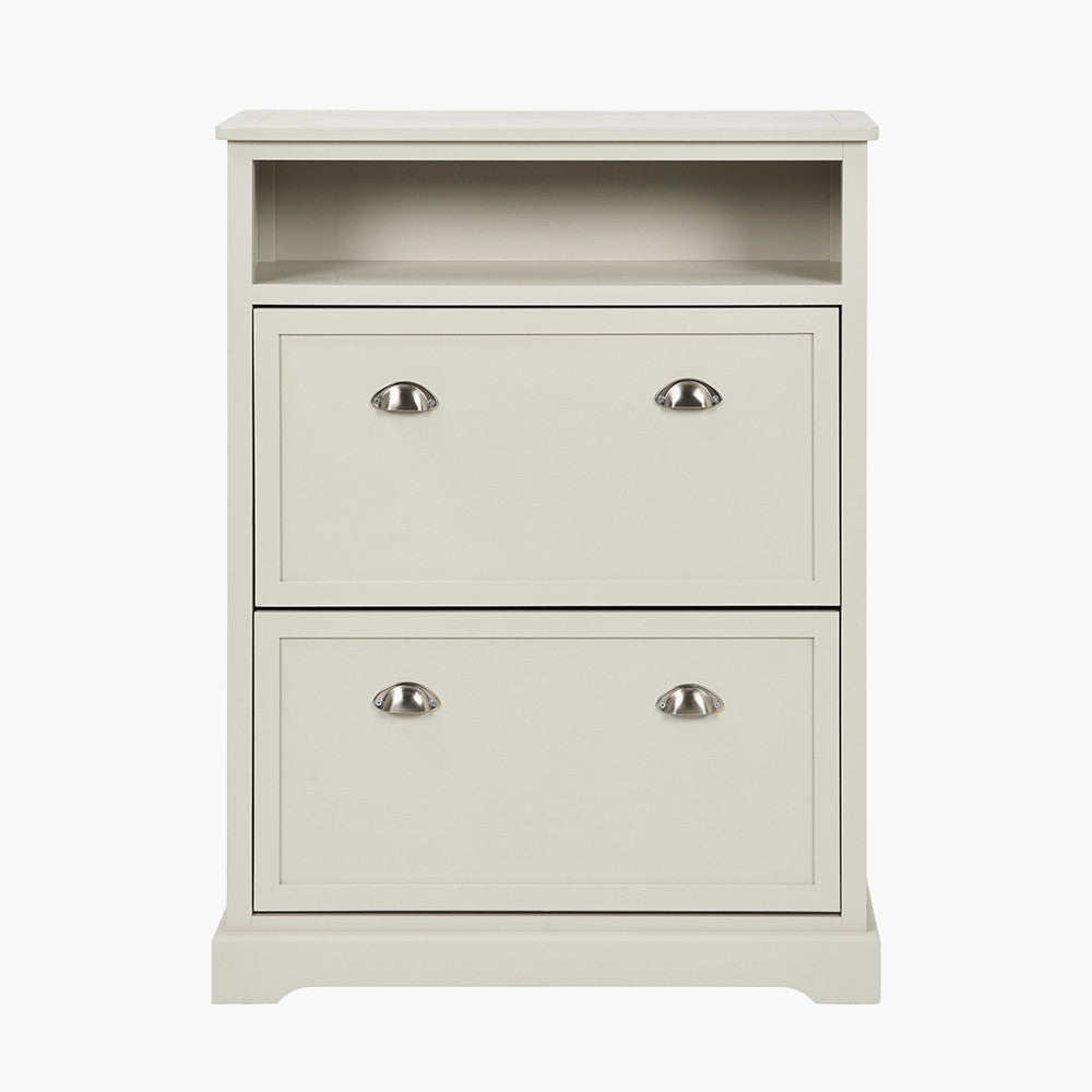 Croft Linen Pine Wood Shoe Storage Unit