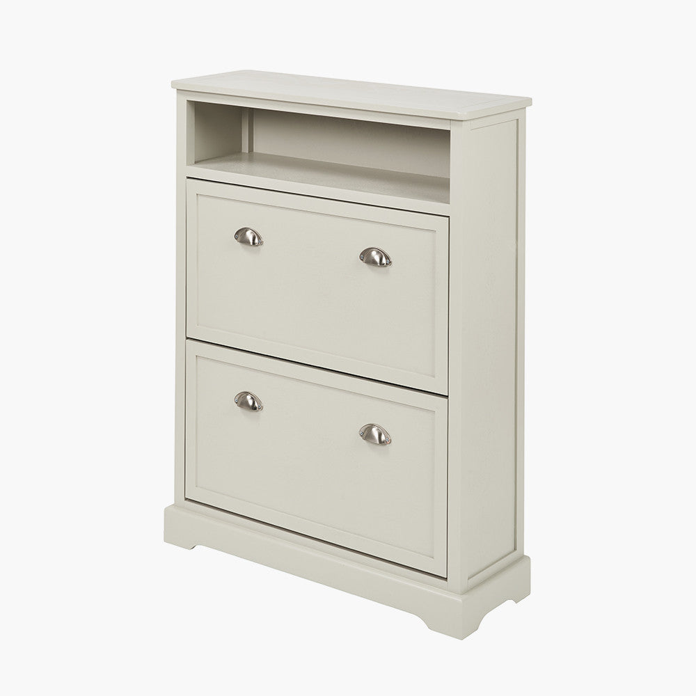 Croft Linen Pine Wood Shoe Storage Unit
