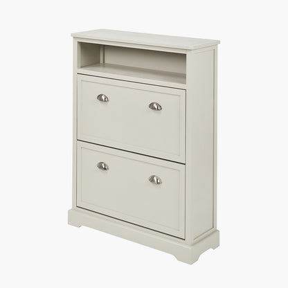 Croft Linen Pine Wood Shoe Storage Unit