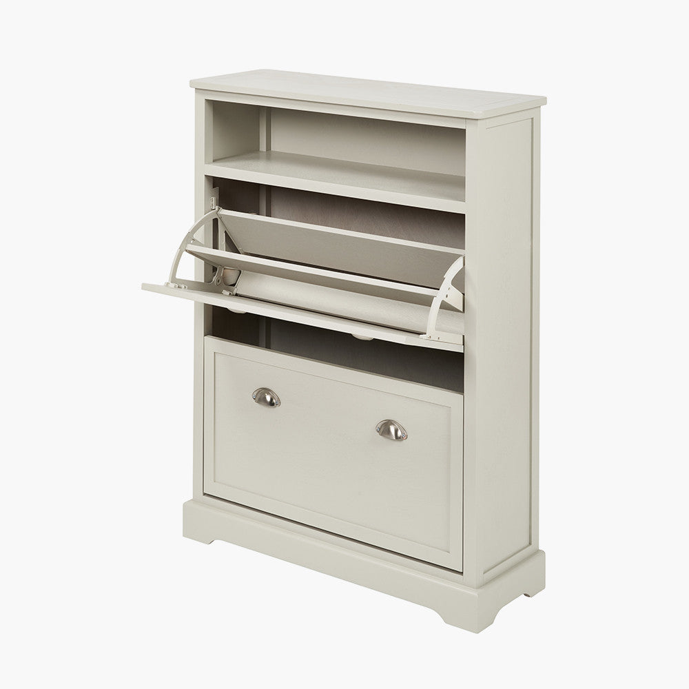 Croft Linen Pine Wood Shoe Storage Unit