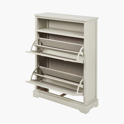 Croft Linen Pine Wood Shoe Storage Unit
