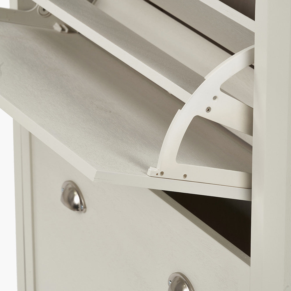 Croft Linen Pine Wood Shoe Storage Unit