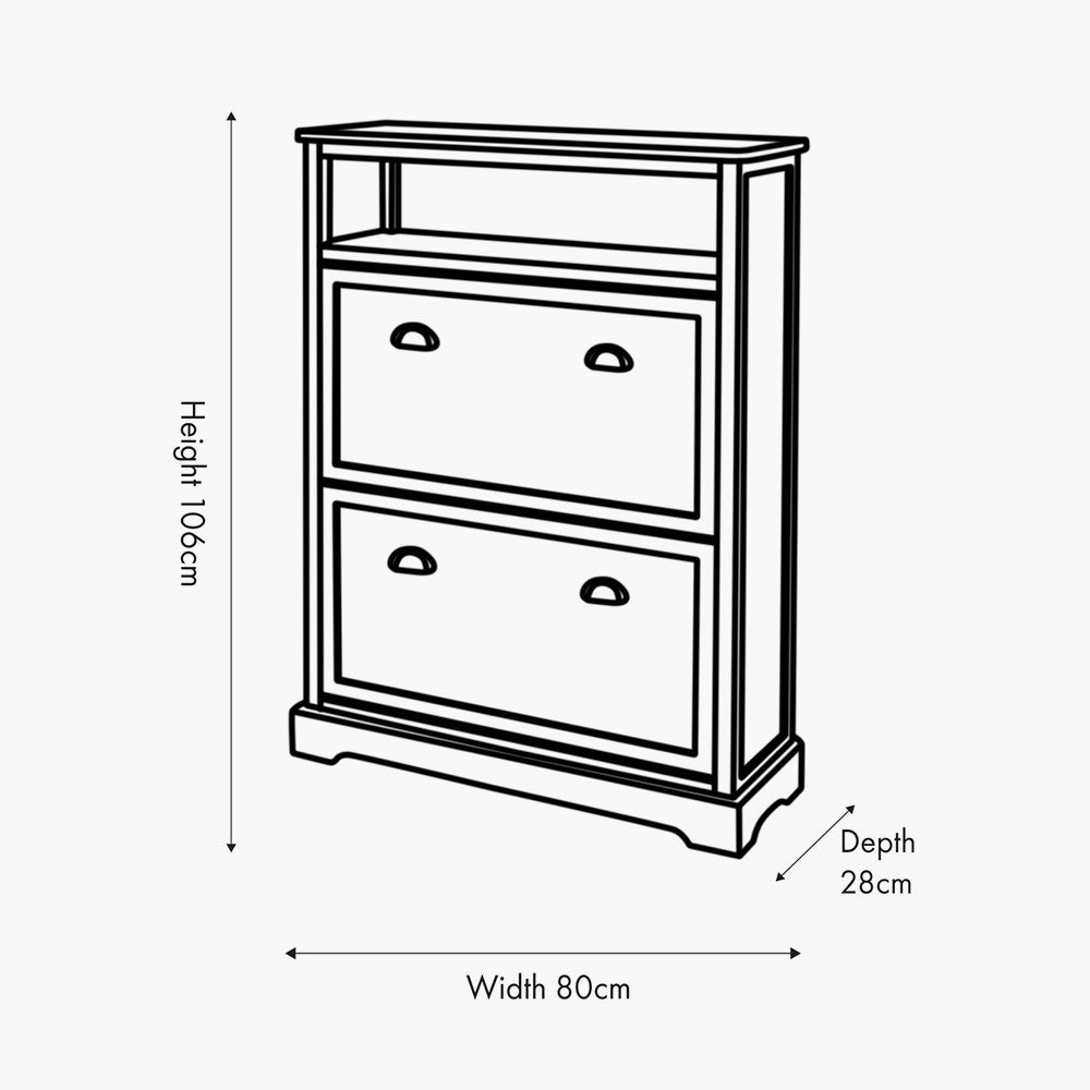 Croft Olive Pine Wood Shoe Storage Unit