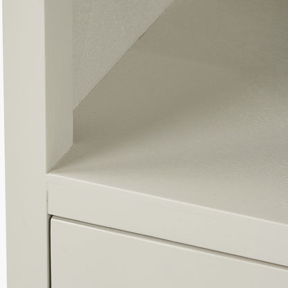 Croft Linen Pine Wood Slim 1 Door 3 Shelf Unit