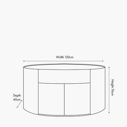 Tivoli Travertine Effect Veneer 1 Drawer, 2 Door Sideboard