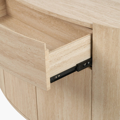 Tivoli Travertine Effect Veneer 1 Drawer, 2 Door Sideboard