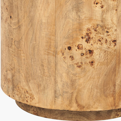 Newborough Burr Wood Effect Side Table