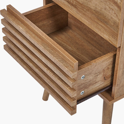 Larvik Natural Eucalyptus Wood 3 Drawer Tall Unit