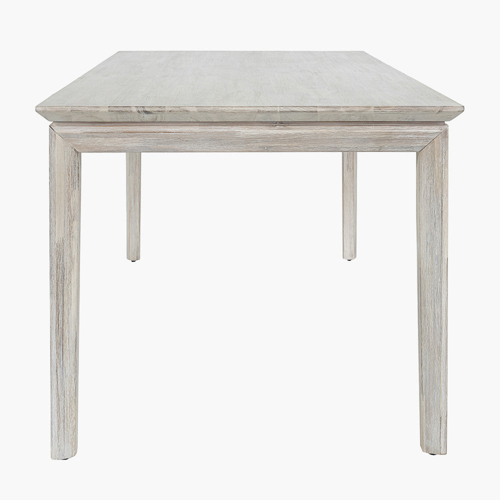 Gio 6 Seater Dining Table | White Sand Acacia Wood