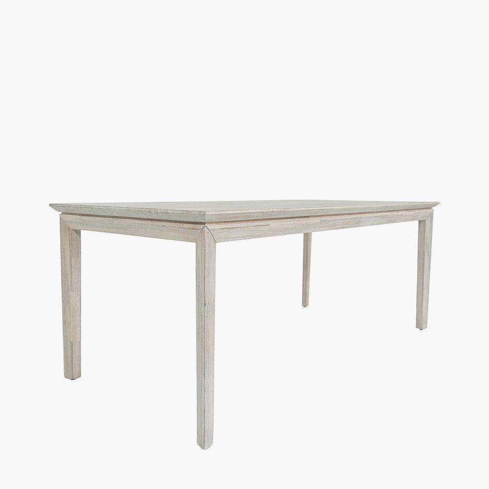 Gio 6 Seater Dining Table | White Sand Acacia Wood