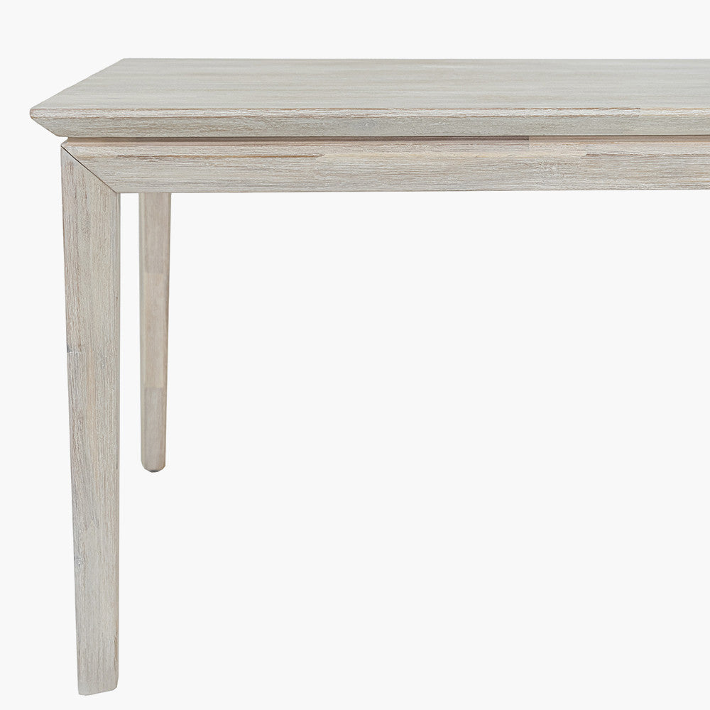 Gio 6 Seater Dining Table | White Sand Acacia Wood