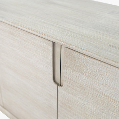 Gio White Sand Acacia Wood 4 Door Sideboard