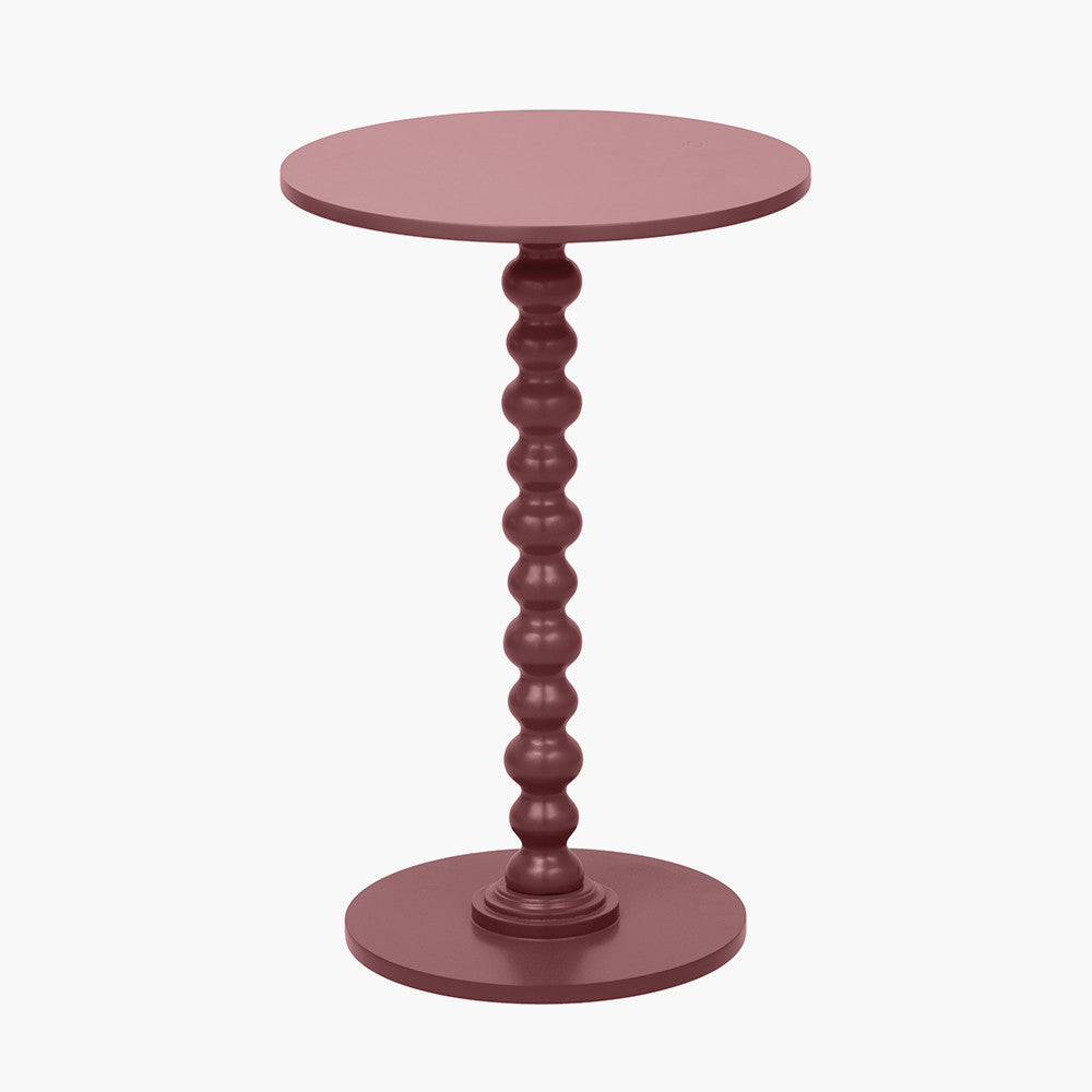 Margot Mulberry Wood Bobble Side Table