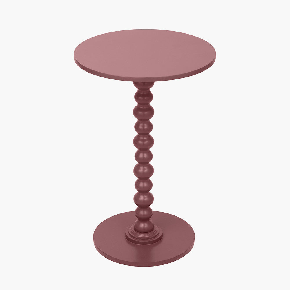 Margot Mulberry Wood Bobble Side Table