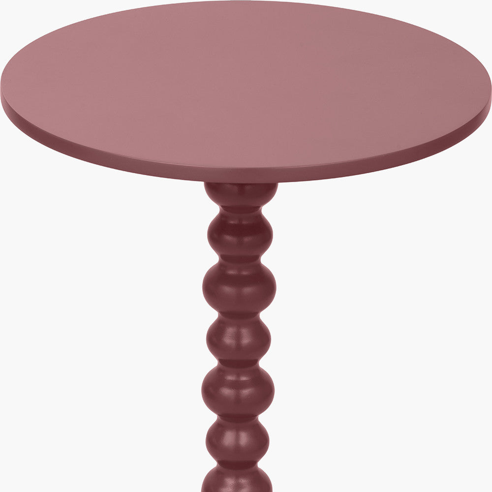 Margot Mulberry Wood Bobble Side Table