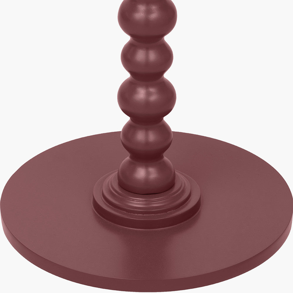 Margot Mulberry Wood Bobble Side Table