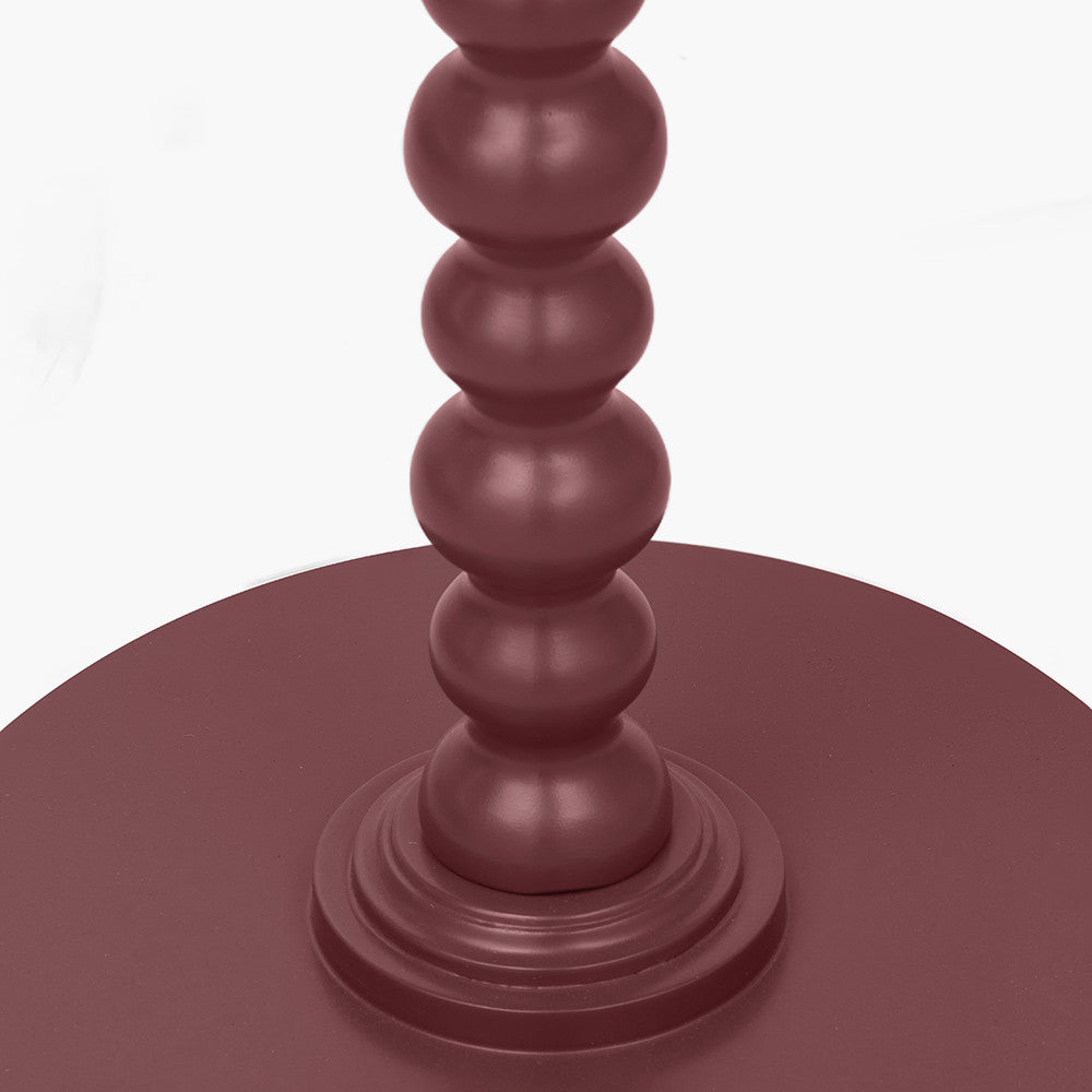 Margot Mulberry Wood Bobble Side Table