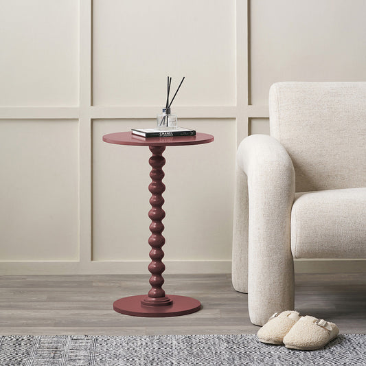 Margot Mulberry Wood Bobble Side Table