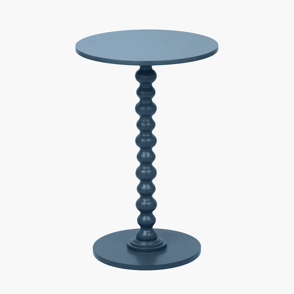 Margot Navy Wood Bobble Side Table