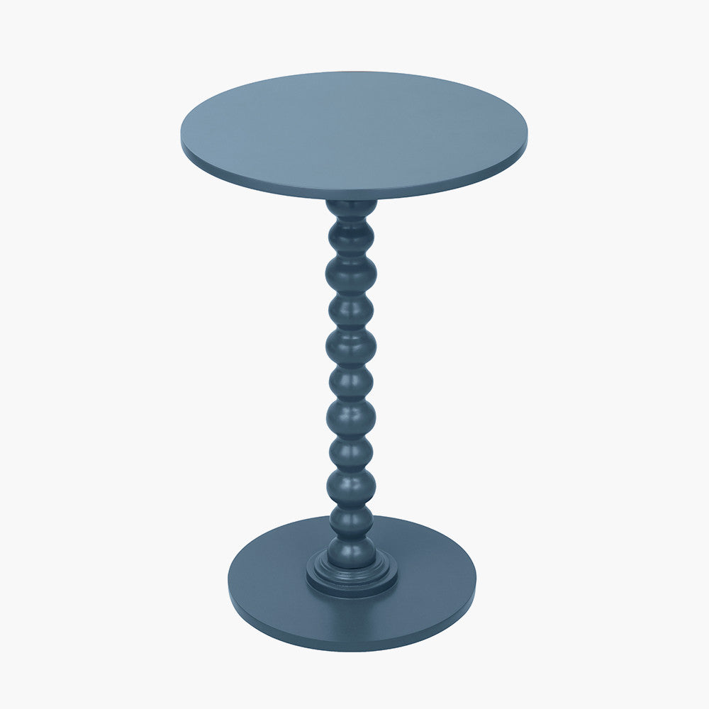 Margot Navy Wood Bobble Side Table