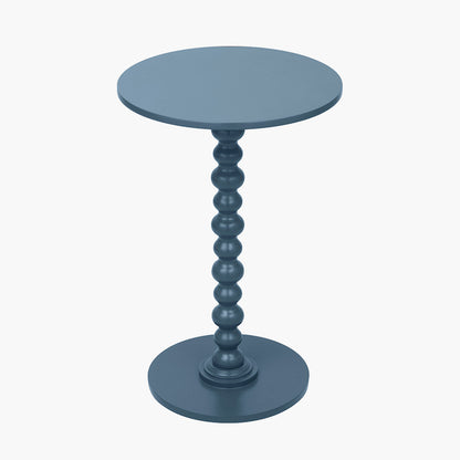 Margot Navy Wood Bobble Side Table