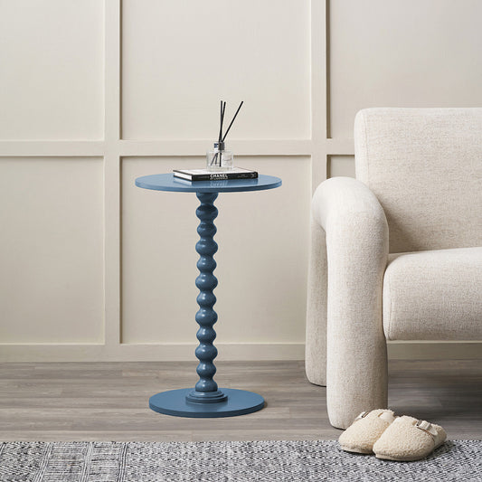 Margot Navy Wood Bobble Side Table