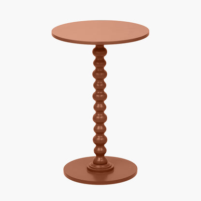 Margot Terracotta Wood Bobble Side Table