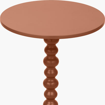 Margot Terracotta Wood Bobble Side Table