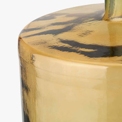 Amber Recycled Glass Bottle Vase – Large Sustainable Decorative Vase