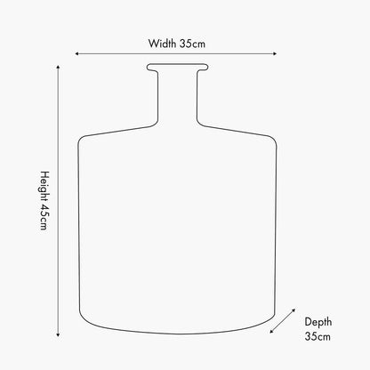 Amber Recycled Glass Bottle Vase – Large Sustainable Decorative Vase